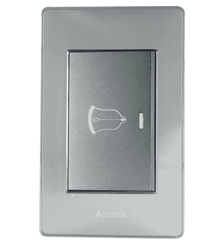 Placa acero inoxidable plata timbre APP018 Aionik 10