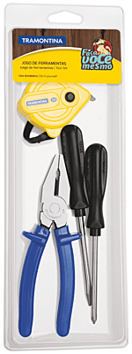 Kit de herramienta 4 piezas cinta metrica desarmadores y cutter 43408112 Tramontina 12