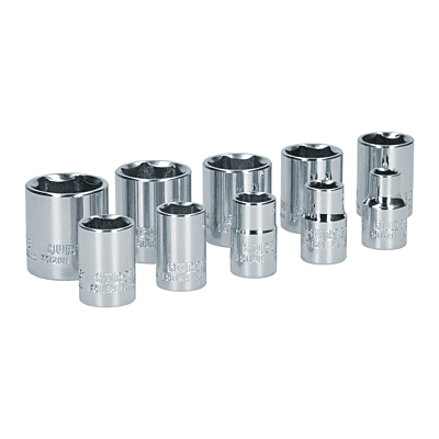 Juego de 10 dados cuadro de 3/8" estadar S06S Surtek 1
