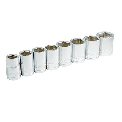 Juego de 8 dados cuadro de 1/2" estandar 140441 Foy PVL 6