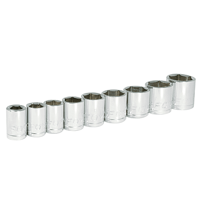 Juego de 9 dados cuadro de 3/8" estandar 140435 Foy PVL 1